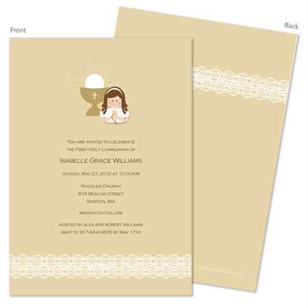 Spark & Spark Invitations (Lace On Bottom - Brunette)