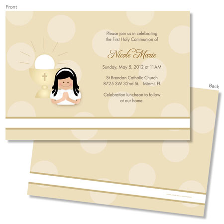 Spark & Spark Invitations (A Praying Girl - Black Hair)