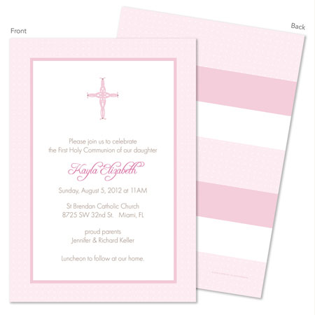 Spark & Spark Invitations (Pink Cross & Stripes) Spark & Spark Invitations (Pink Cross & Stripes)