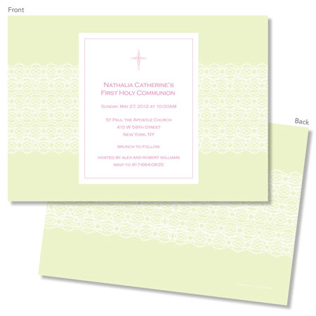 Spark & Spark Invitations (A Delicate Green Lace)