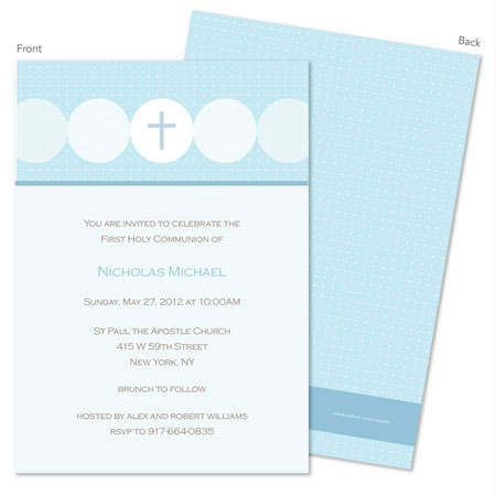 Spark & Spark Invitations (Darling Blue Communion)