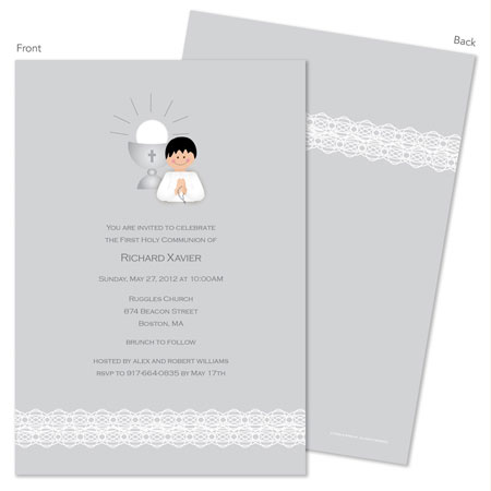 Spark & Spark Invitations (Lace & Boy - Black Hair)