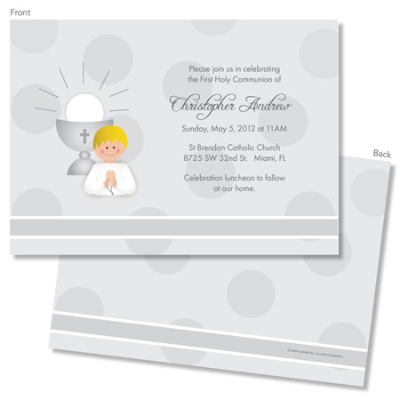 Spark & Spark Invitations (A Praying Boy - Blonde)