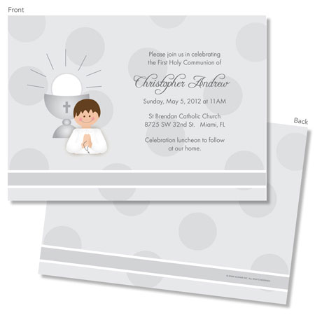 Spark & Spark Invitations (A Praying Boy - Brunette)