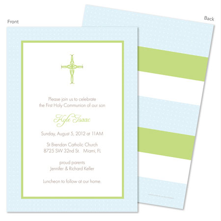 Spark & Spark Invitations (Blue Cross & Stripes)