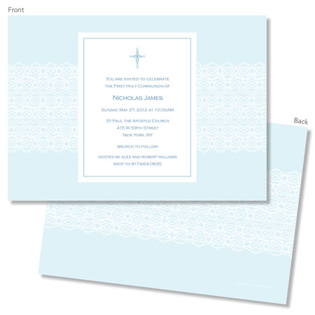 Spark & Spark Invitations (A Delicate Blue Lace)