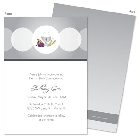 Spark & Spark Invitations (Array Of Grey Circles)