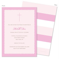Spark & Spark Invitations (Simple Scallop In Pink)
