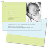 Spark & Spark Invitations (Corner Blue Cross - Photo)