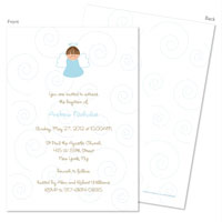 Spark & Spark Invitations (Boy Angel Swirls)