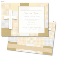 Spark & Spark Invitations (Quilted Gold Cross)