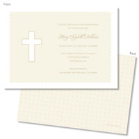 Spark & Spark Invitations (Gold Cross With Scallop)