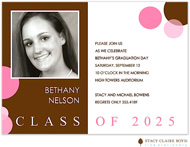Stacy Claire Boyd Invitations - Chocolate Pink Confetti (Graduation Invitations) (Grad Sale 2022)