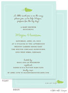 Take Note Designs Baby Shower Invitations - Sweet Pea