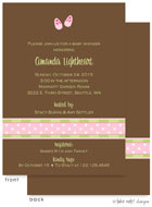 Take Note Designs Baby Shower Invitations - Pink Baby Shoes Polka Stripe