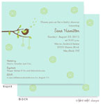 Take Note Designs Baby Shower Invitations - Cheeping Hearts Green