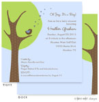 Take Note Designs Baby Shower Invitations - Cheeping Hearts Boy Modern Tree