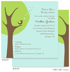 Take Note Designs Baby Shower Invitations - Cheeping Hearts Green Modern Tree