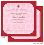Take Note Designs Baby Shower Invitations - Little Lady on Pink Dots