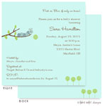 Take Note Designs Baby Shower Invitations - Caterpillar with Green Flowers