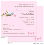 Take Note Designs Baby Shower Invitations - Caterpillar with Pink Flowers