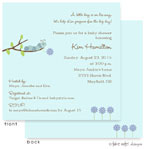 Take Note Designs Baby Shower Invitations - Caterpillar with Blue Flowers