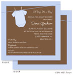 Take Note Designs Baby Shower Invitations - Blue Onesie