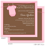 Take Note Designs Baby Shower Invitations - Pink Onesie