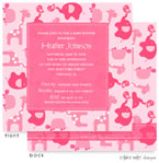 Take Note Designs Baby Shower Invitations - Modern Pink Animal Print