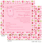 Take Note Designs Baby Shower Invitations - Flower Garden Onesie