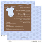 Take Note Designs Baby Shower Invitations - Blue Dots Onesie