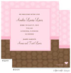 Take Note Designs Baby Shower Invitations - Dual Polka Pattern Girl