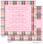 Take Note Designs Baby Shower Invitations - Madras Plaid