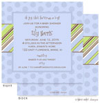 Take Note Designs Baby Shower Invitations - Pin Stripe Boy on Dots
