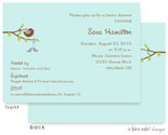 Take Note Designs Baby Shower Invitations - Sweet Birdie with Blue Booties