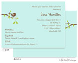 Take Note Designs Baby Shower Invitations - Sweet Birdie with Green Booties