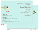 Take Note Designs Baby Shower Invitations - Sweet Birdie with Pink Booties