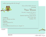 Take Note Designs Baby Shower Invitations - Green Owl