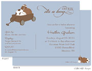 Take Note Designs Baby Shower Invitations - All Boy Baby Wagon