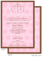 Take Note Designs Baby Shower Invitations - Stars and Moon Mobile Pink