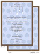 Take Note Designs Baby Shower Invitations - Stars and Moon Mobile Blue