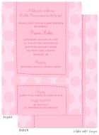Take Note Designs Baby Shower Invitations - Pink Dots with Wrap