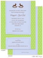 Take Note Designs Baby Shower Invitations - Twin Rocking Horse Boy