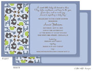 Take Note Designs Baby Shower Invitations - Animal Print Boy