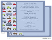 Take Note Designs Baby Shower Invitations - Vroom Vroom