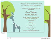 Take Note Designs Baby Shower Invitations - Giraffe Lift Baby Girl