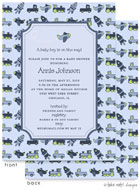 Take Note Designs Baby Shower Invitations - He's Arriving Soon