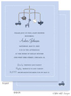 Take Note Designs Baby Shower Invitations - Boy Theme Mobile