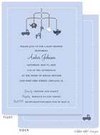 Take Note Designs Baby Shower Invitations - Boy Theme Mobile