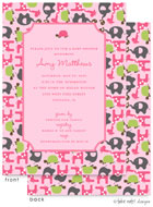 Take Note Designs Baby Shower Invitations - Zoo time Girl Animal Print